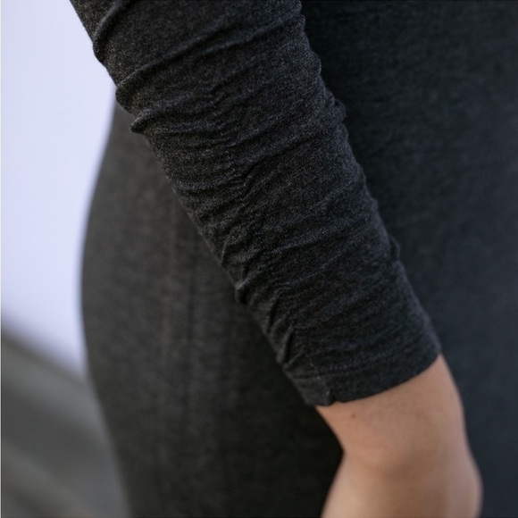 Evy’s‎ Tree Jenevieve Charcoal Ruched Dress Size XL - Picture 3 of 9